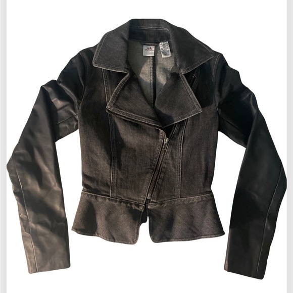 Armani exchange black /grey denim jacket - Picture 2 of 3